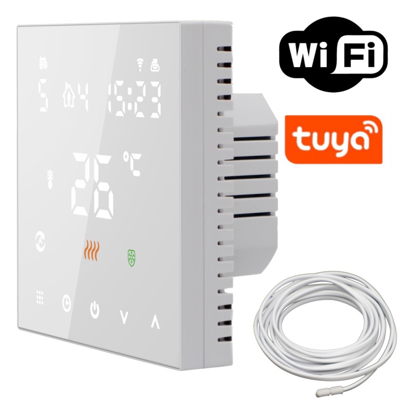 Termostat przewodowy WiFi z ekranem LED NVT 10 BB - dwu czujnikowy