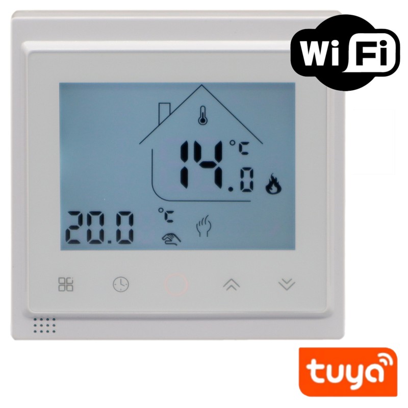 Termostat przewodowy WiFi z ekranem LCD NVT 63 BN