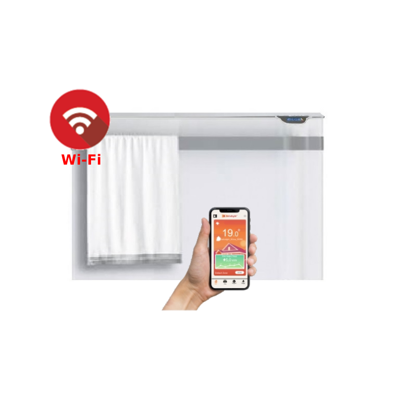 KLIMA 7 Wi-Fi z relingiem - 750W grzejnik elektryczny energooszczędny z wbudowanym modułem Wi-Fi KLIMA 7 Wi-Fi z relingiem - 750W grzejnik elektryczny energooszczędny z wbudowanym modułem Wi-Fi
