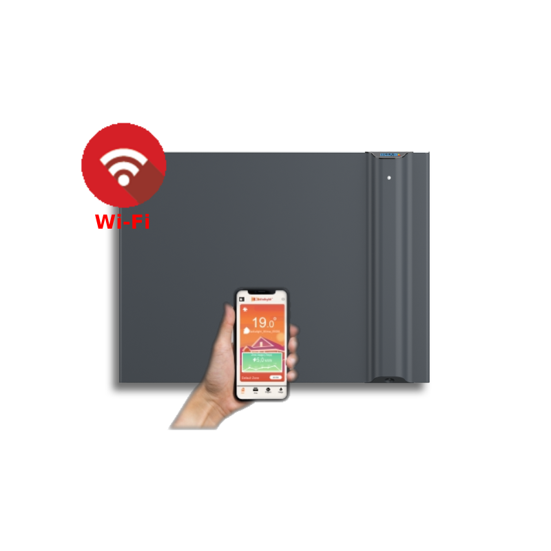 KLIMA 7 Wi-Fi - Kolor Antracyt - 750W grzejnik elektryczny energooszczędny z wbudowanym modułem Wi-Fi KLIMA 7 Wi-Fi - Kolor Antracyt - 750W grzejnik elektryczny energooszczędny z wbudowanym modułem Wi-Fi