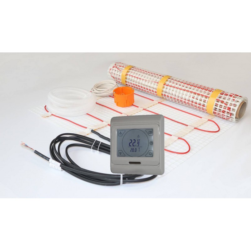 Novli zestaw 2 - Mata grzewcza NVMGW + termostat dotykowy programowalny - 12 m2 - 150 W/m2 Novli zestaw 2 - Mata grzewcza NVMGW + termostat dotykowy programowalny - 12 m2 - 150 W/m2