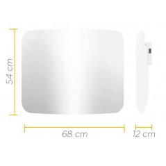 Steel Curve 500W – 68x54cm stalowy grzejnik elektryczny z wkładem DUAL-KHERR