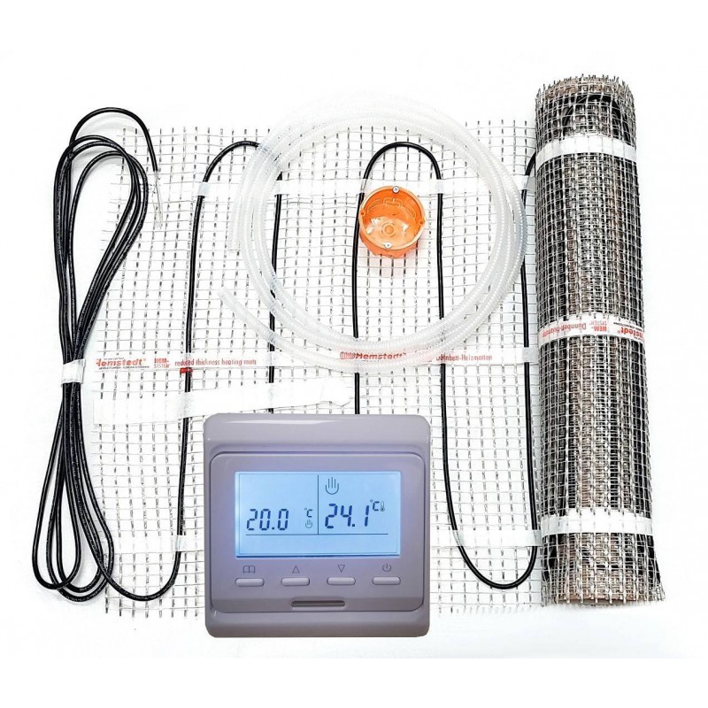 Hemstedt zestaw 1 - mata grzewcza + termostat programowalny - 5 m2 - 150 W/m2 Hemstedt zestaw 1 - mata grzewcza + termostat programowalny - 5 m2 - 150 W/m2
