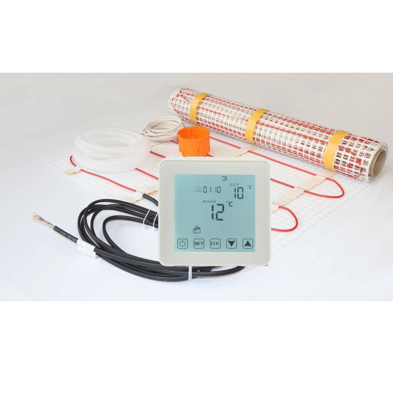 Novli zestaw 4 - Mata grzewcza NVMGW + termostat programowalny - 12 m2 - 150 W/m2 Novli zestaw 4 - Mata grzewcza NVMGW + termostat programowalny - 12 m2 - 150 W/m2