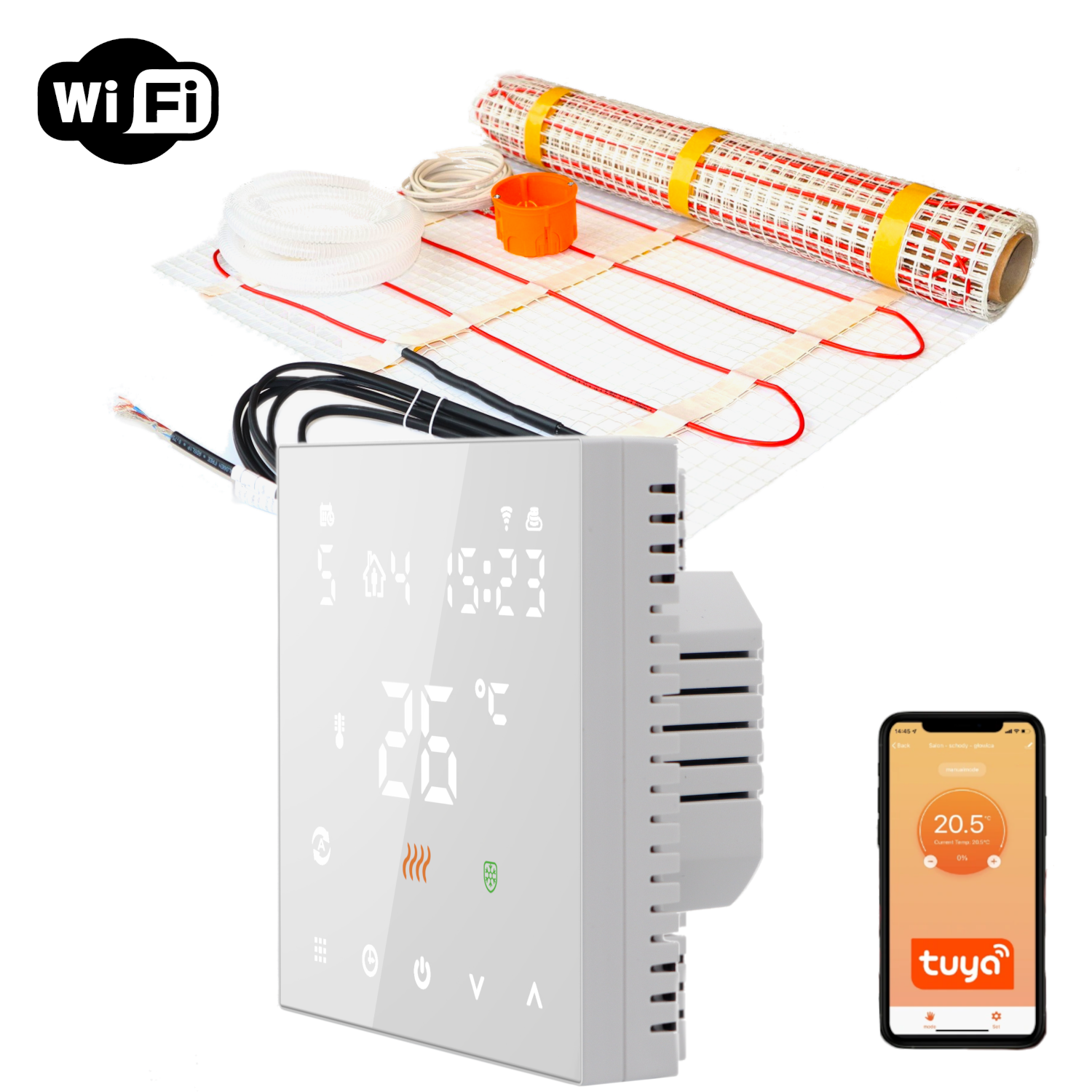 Zestaw Mata grzewcza NVMGW + Termostat NVT 10 BB WIFI